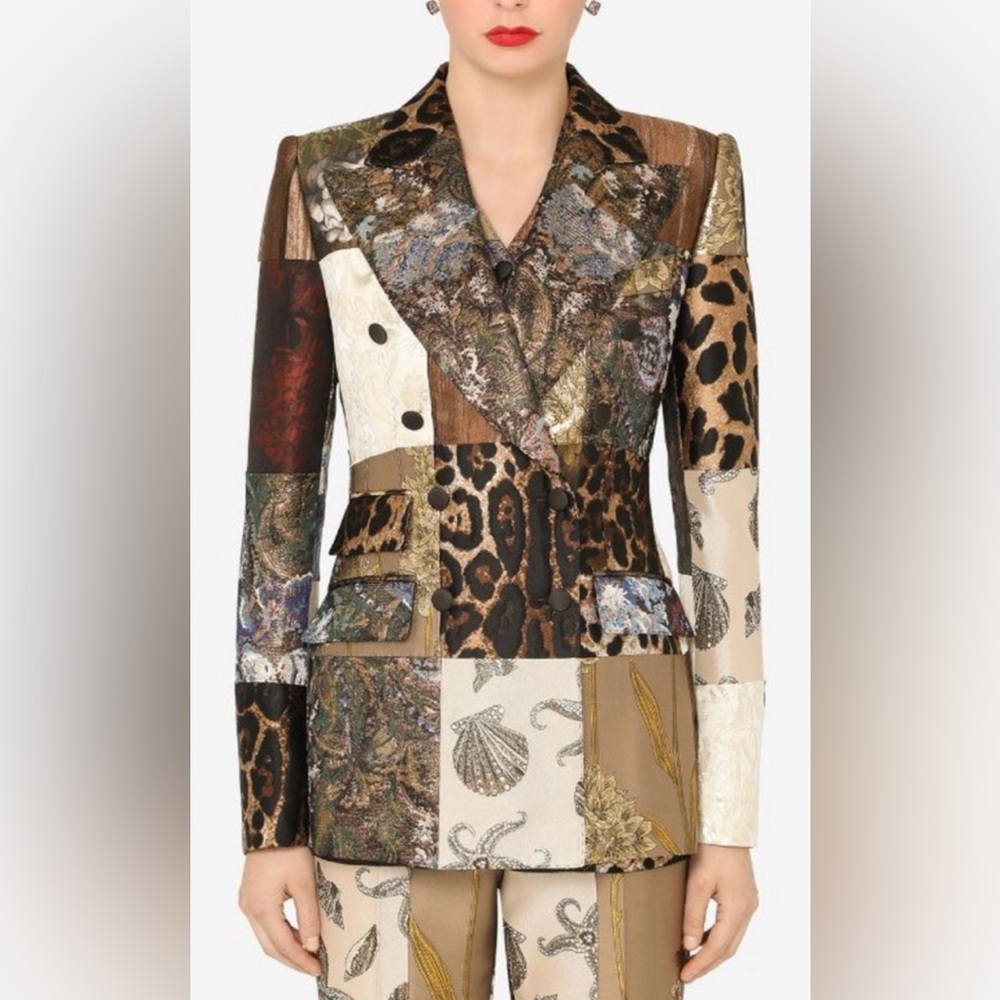 Dolce & Gabbana Patchwork Blazer- Size - 52 (14/16)